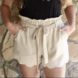 NWT Nude Scalloped Shorts